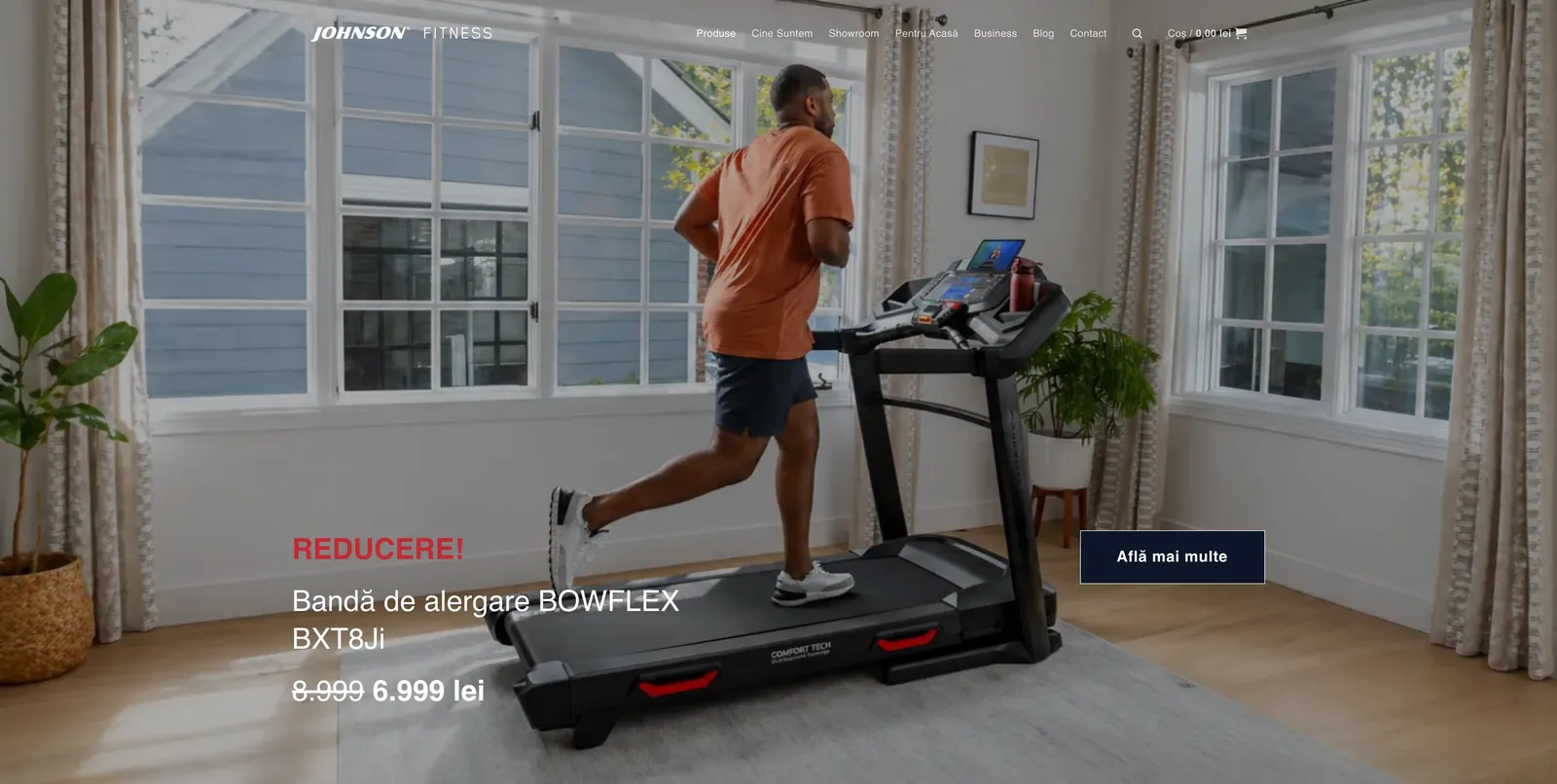 Screenshot of the Johnson Fitness website